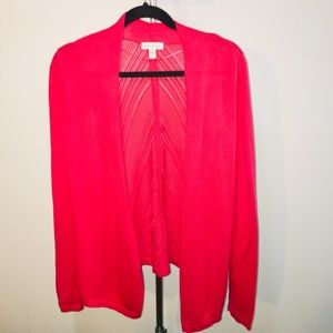 Charter Club Pink Open Front Cardigan Sweater - M